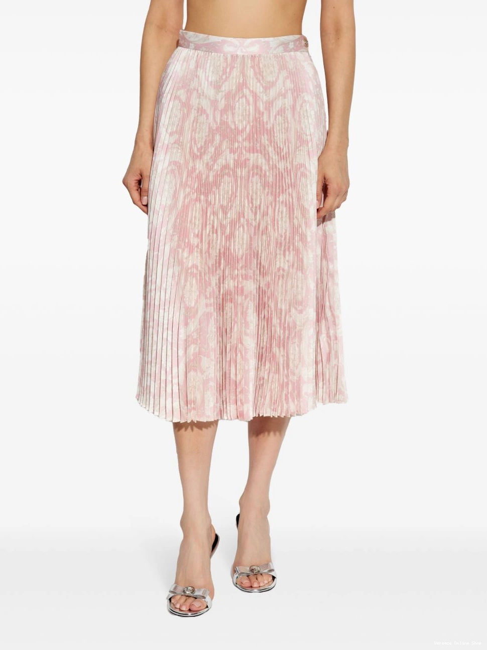 Affordable Versace pleated midi skirt Barocco-print Women 0720